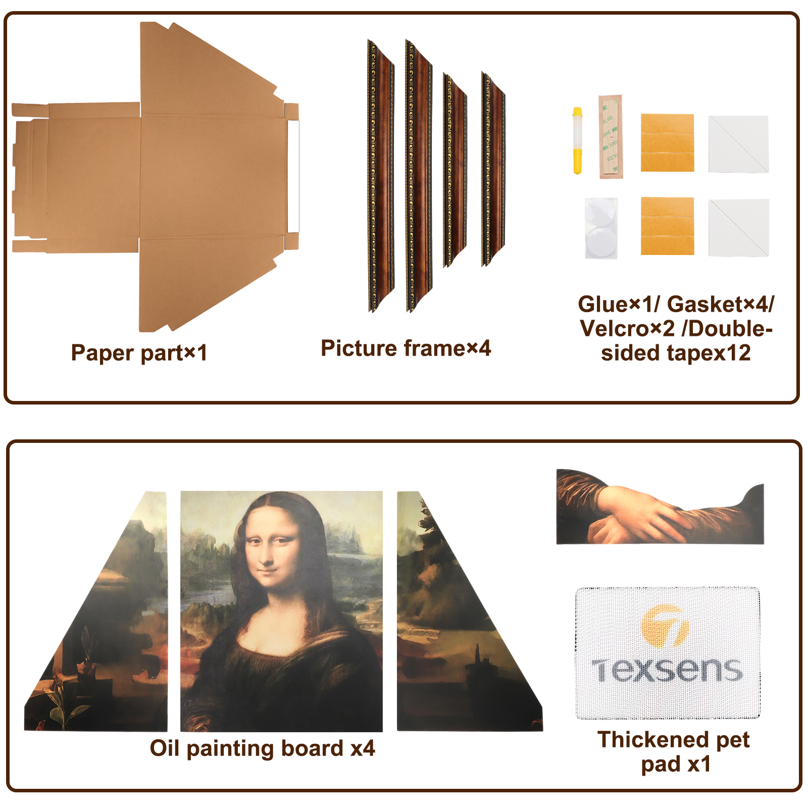 3-in-1 Mona Lisa Cat Bed