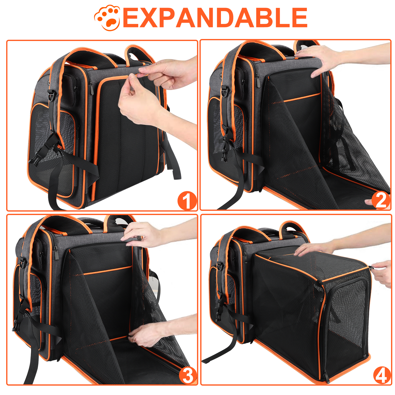 Cat Backpack Expandable Pet Carrier
