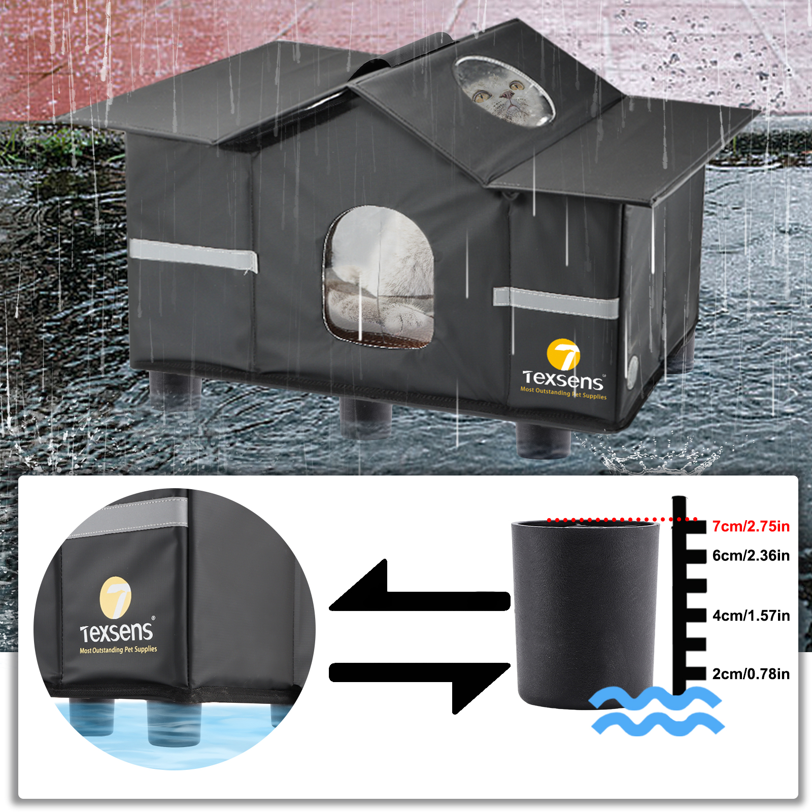 Texsens Outdoor Cat House