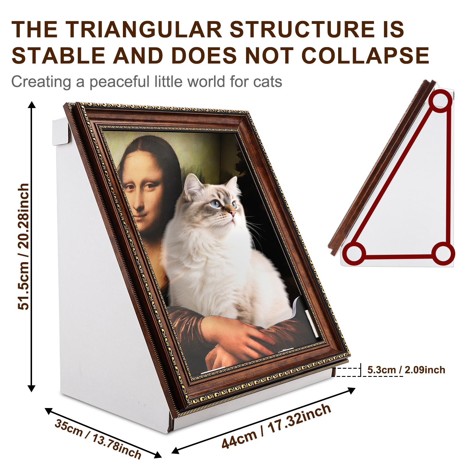 3-in-1 Mona Lisa Cat Bed