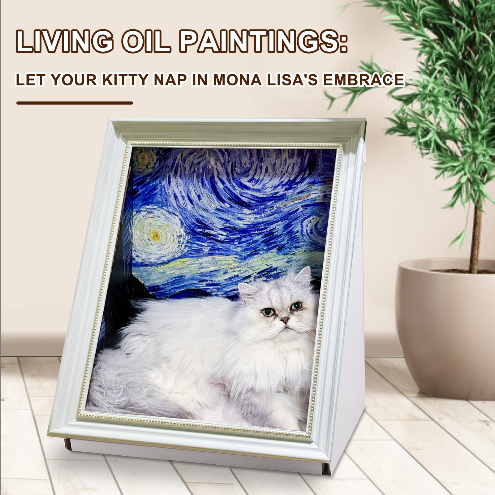 Texsens 3-in-1 Cat Scratcher Art Frame