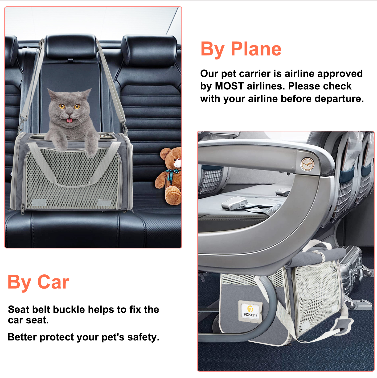 Soft-Sided Pet Carrier for Cat Dog