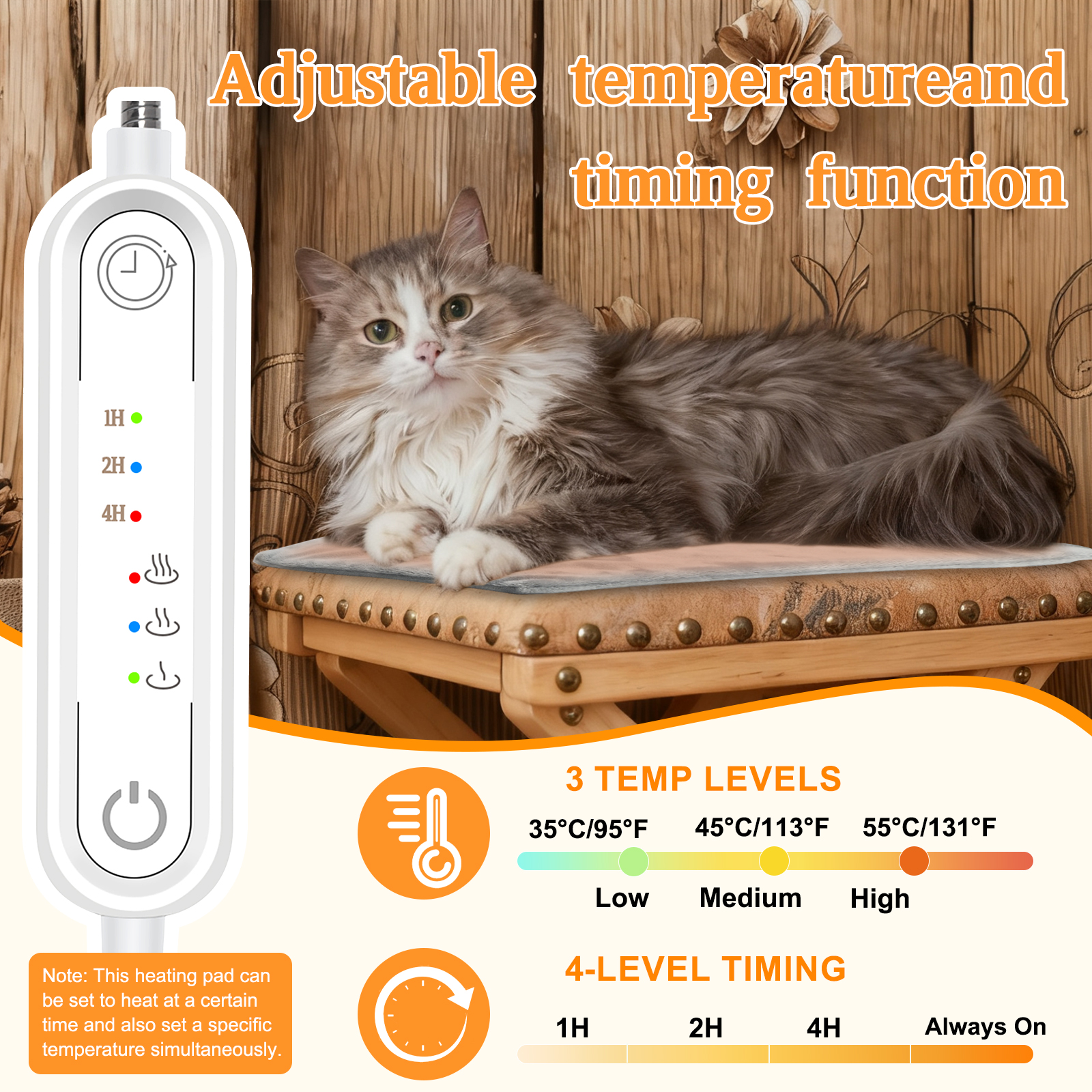 Texsens Pet Heating Pad for Backpack Carrier - 13x9.5Inches 