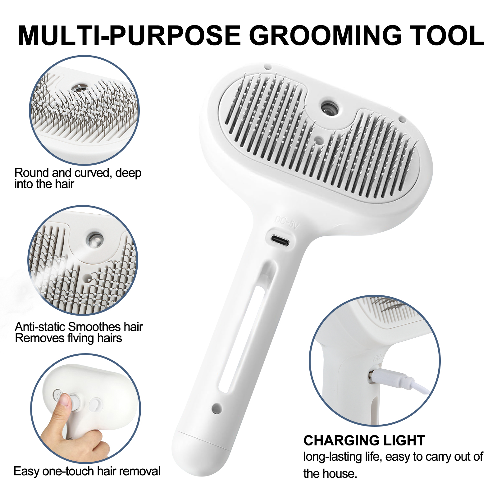 Texsens Self Cleaning Spray Pet Brush