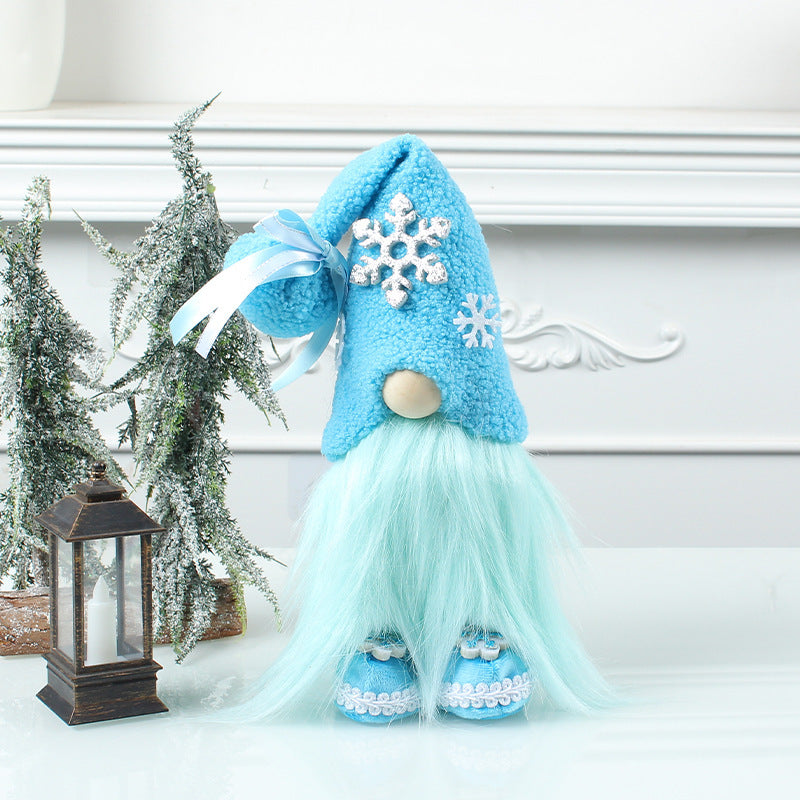 Ice Blue Snowflake Gnome