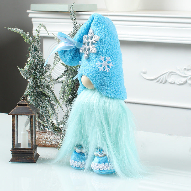 Ice Blue Snowflake Gnome