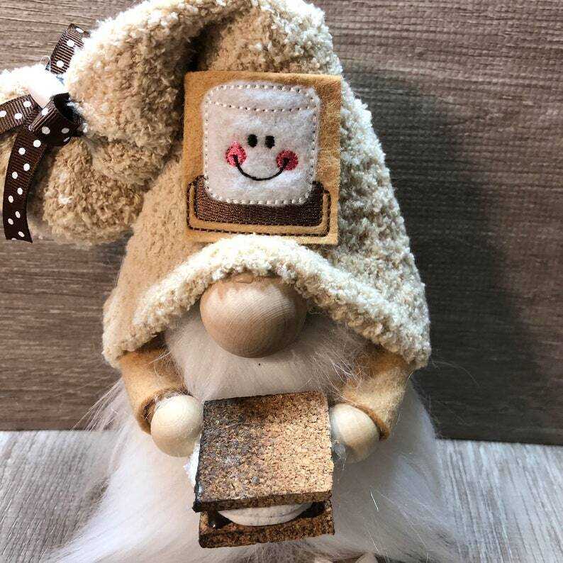 Marshmallow Chocolate Gnome --Tiered Tray Gnome