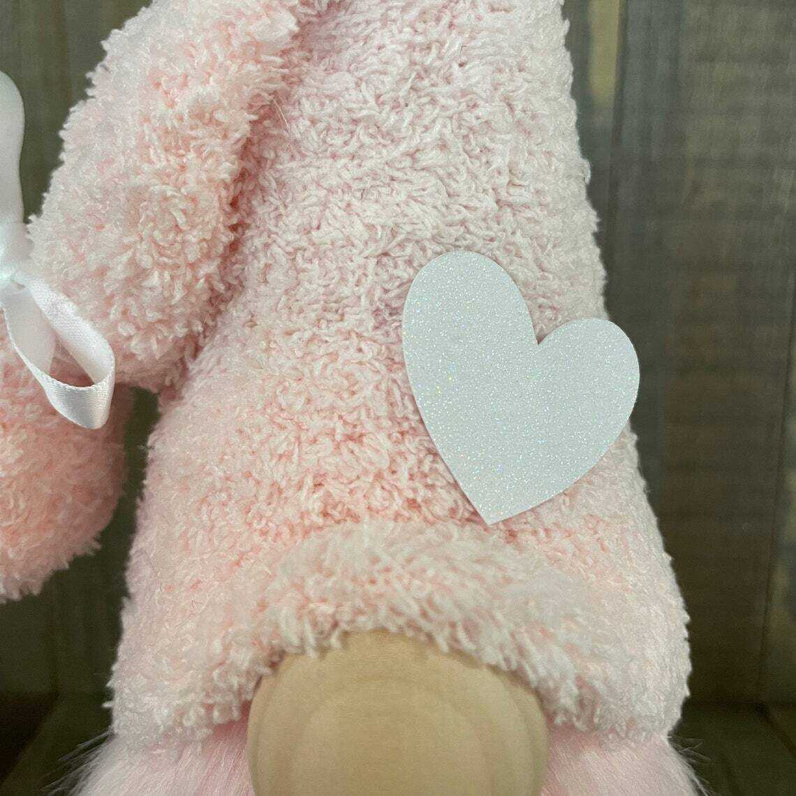 Pink Heart Gnome Valentines Day Gnome--Tiered Tray Gnome