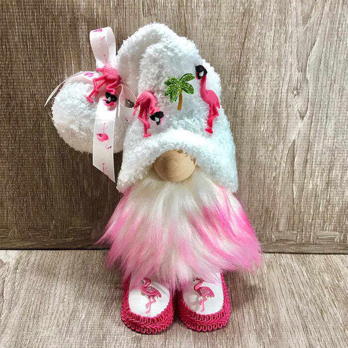 Flamingo Gnome --Tiered Tray Gnome