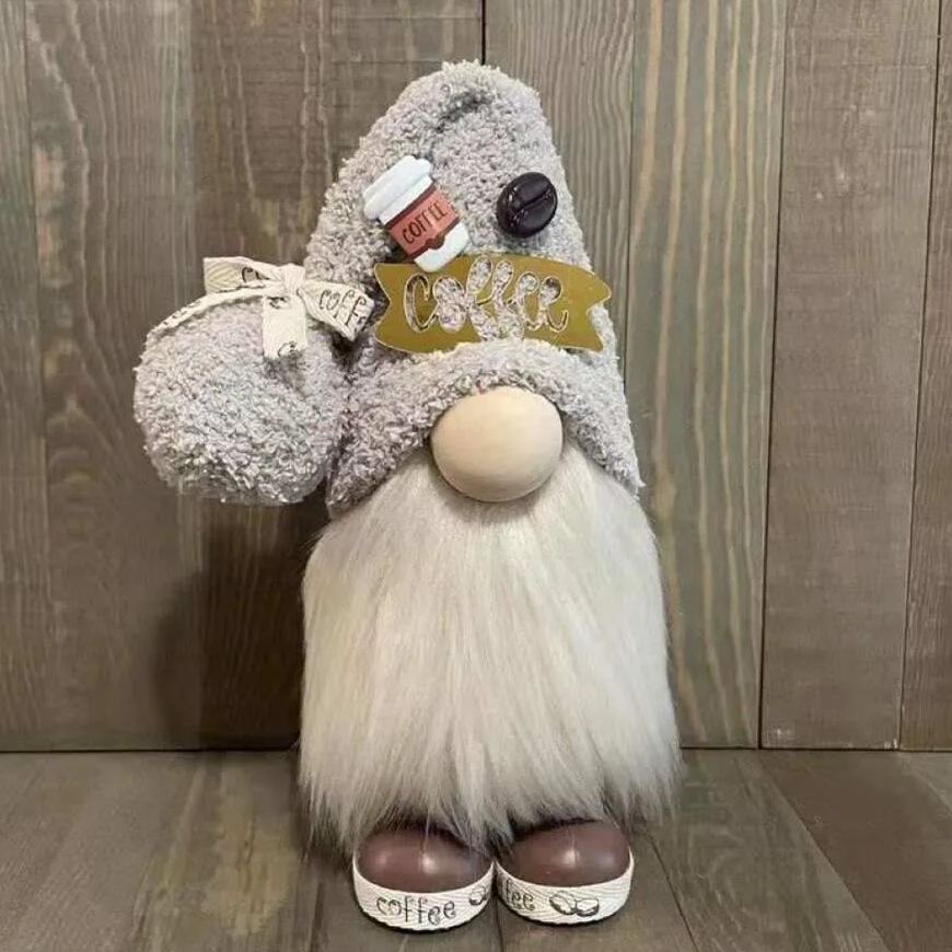 Coffee Bar Gnome --Tiered Tray Gnome