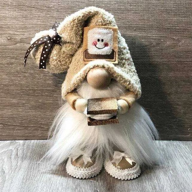 Marshmallow Chocolate Gnome --Tiered Tray Gnome