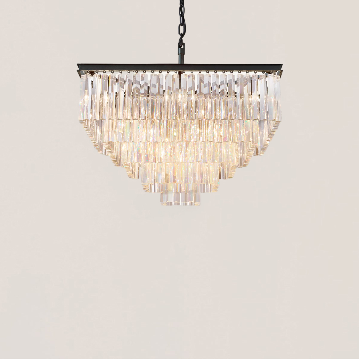 1920s Odeon Square Chandelier-VaseLamps