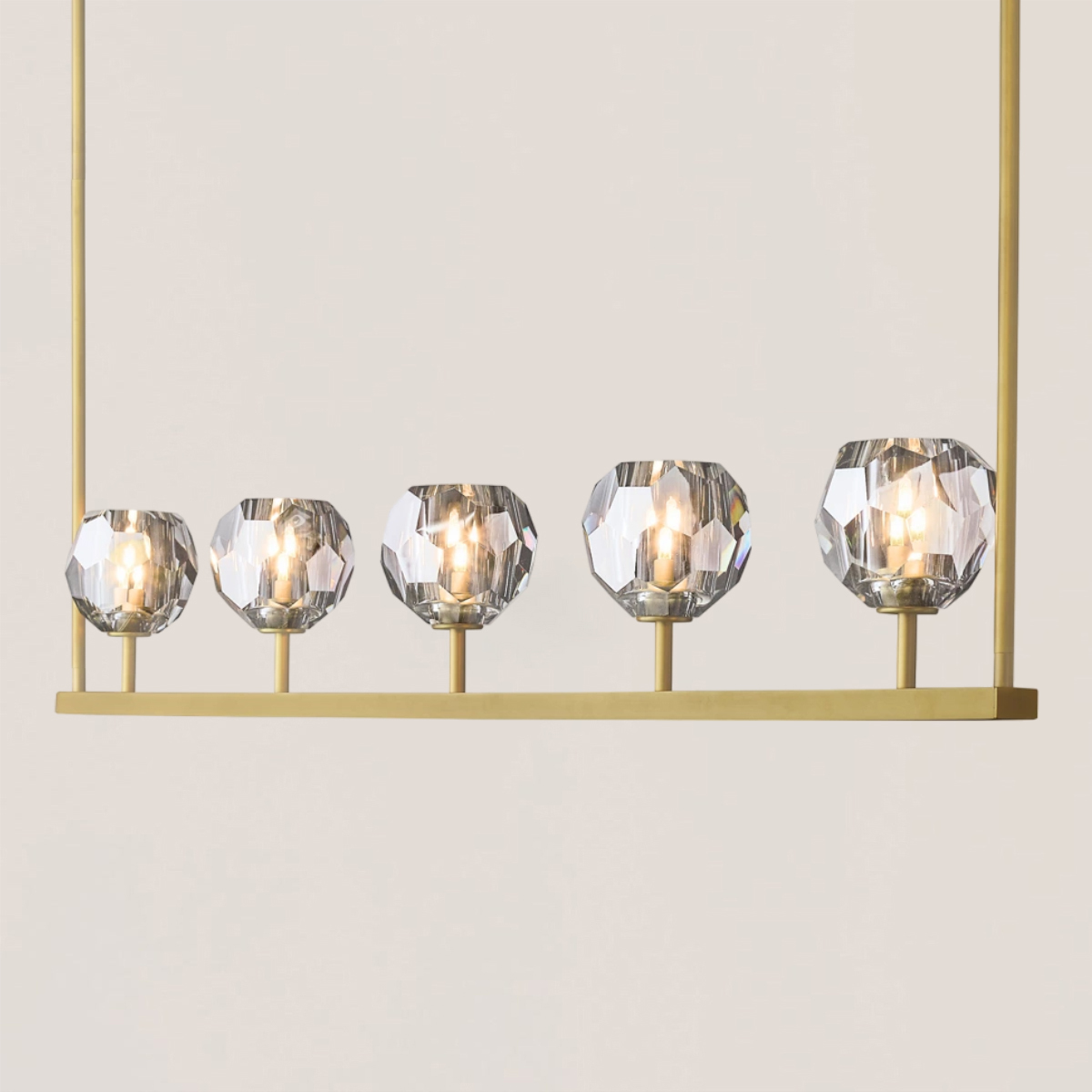 Boule De Crystal Linear Chandelier-VaseLamps