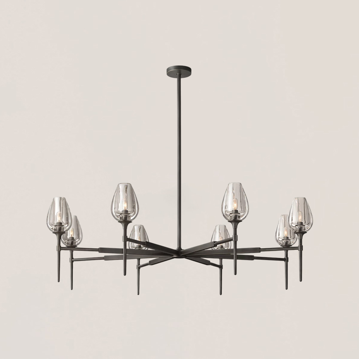 Tulip Crystal Round Chandelier-VaseLamps