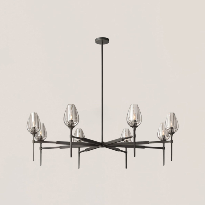 Tulip Crystal Round Chandelier-VaseLamps