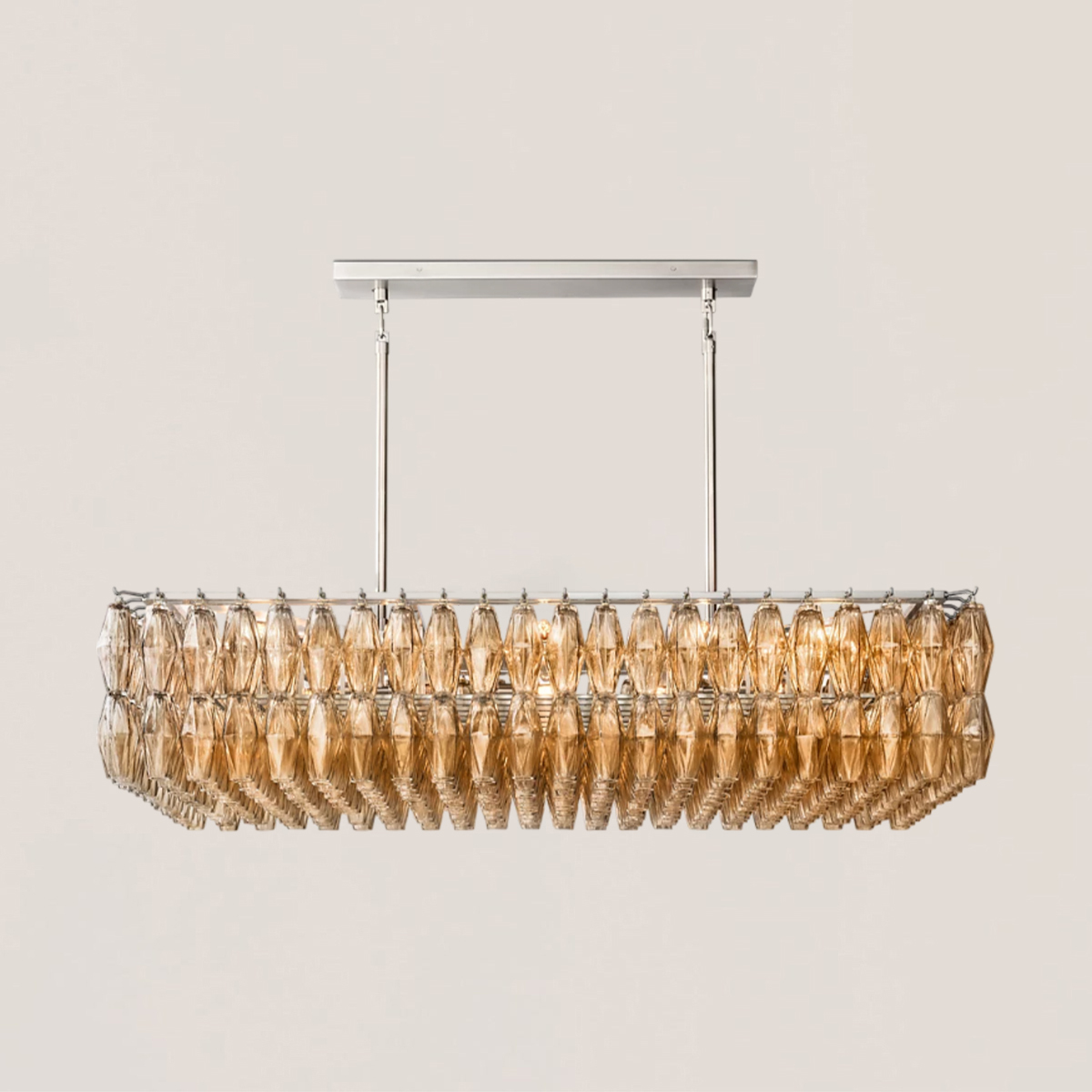 Chiara Glass Rectangular Chandelier-VaseLamps