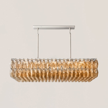 Chiara Glass Rectangular Chandelier-VaseLamps