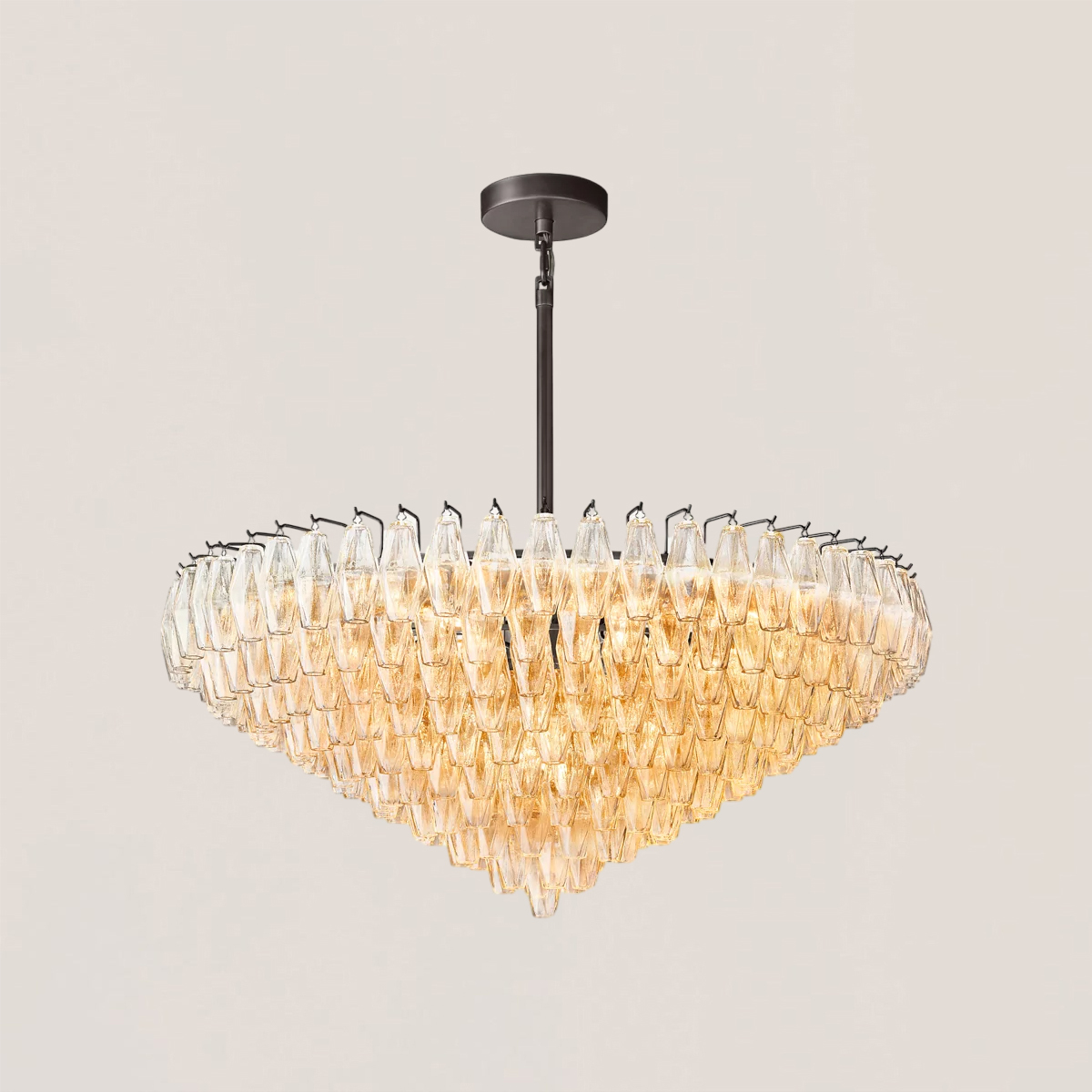 Chiara Glass Tiered Round Chandelier-VaseLamps