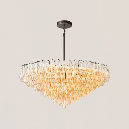 Chiara Glass Tiered Round Chandelier-VaseLamps