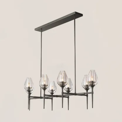 Tulip Crystal Linear Chandelier-VaseLamps