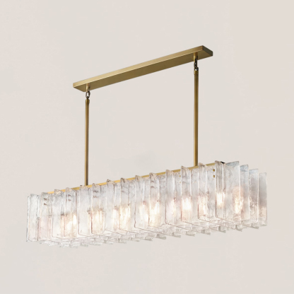 Lattice Clear Glass Rectangular Chandelier-VaseLamps