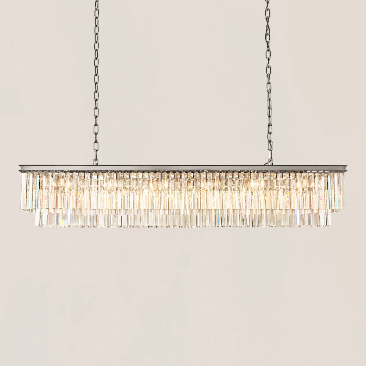 1920s Odeon Rectangular Chandelier-VaseLamps