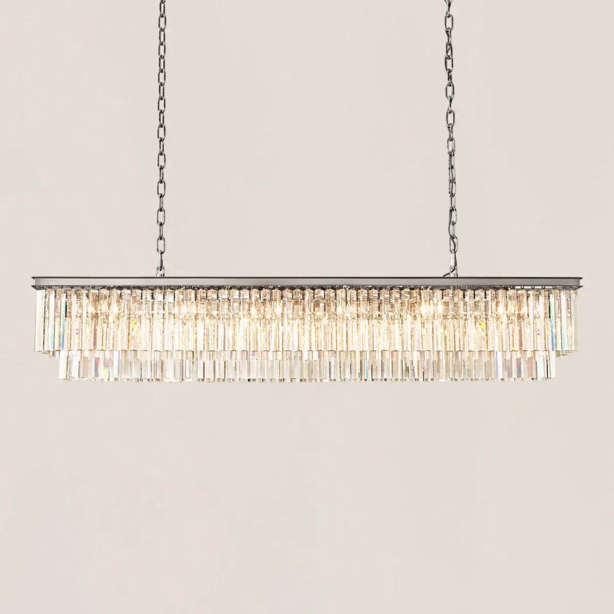 1920s Odeon Rectangular Chandelier-VaseLamps