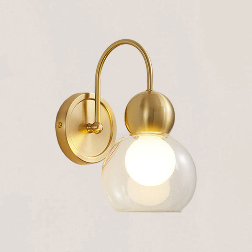 VASELAMPS - Modern Simplicity Clear Glass Wall Sconce-VaseLamps