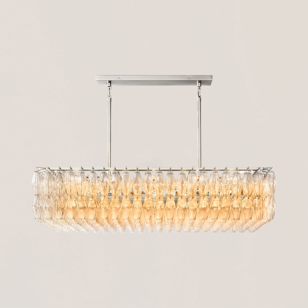 Chiara Glass Rectangular Chandelier-VaseLamps