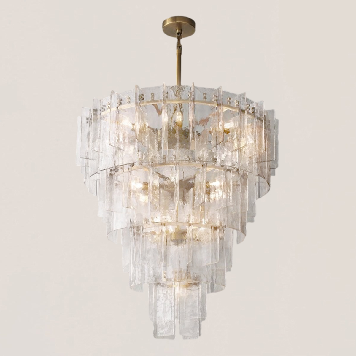 Lattice Glass Tiered Round Chandelier 47"-VaseLamps