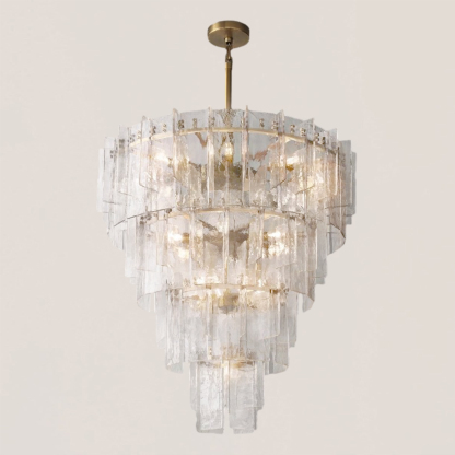 Lattice Glass Tiered Round Chandelier 47"-VaseLamps