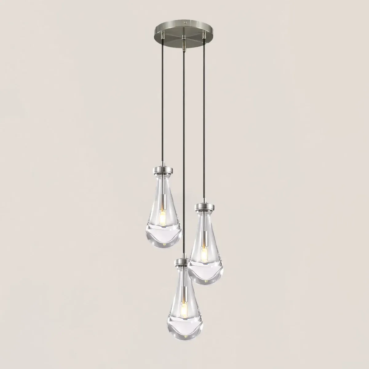 VASELAMPS - 2/3-light Cord Round Chandelier-VaseLamps
