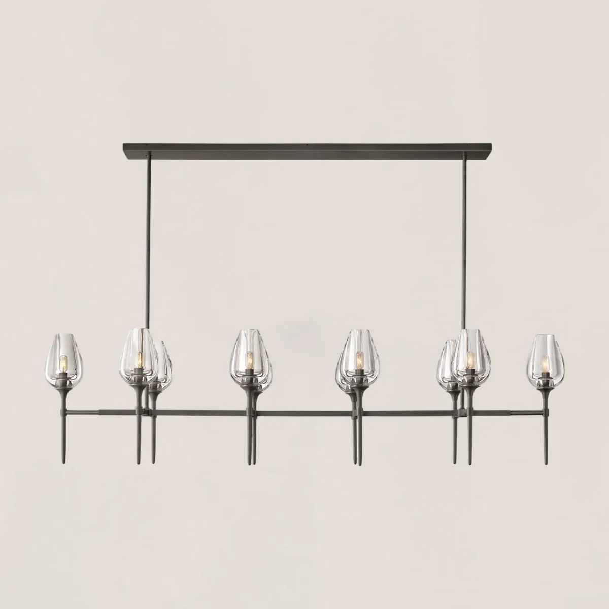Tulip Crystal Linear Chandelier-VaseLamps