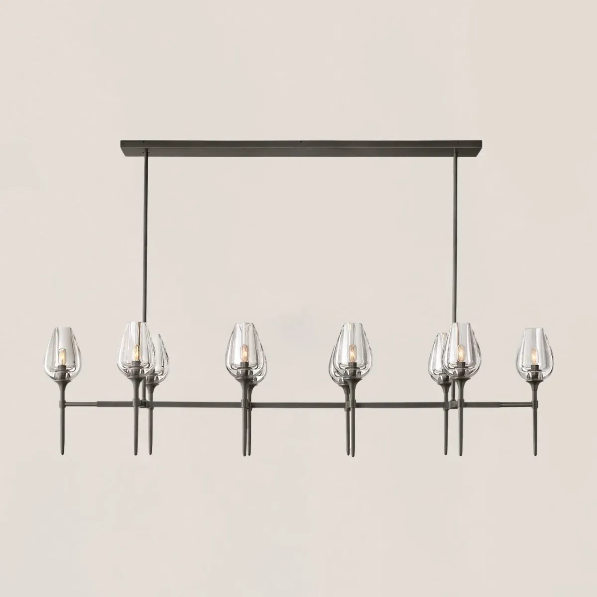 Tulip Crystal Linear Chandelier-VaseLamps