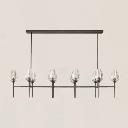 Tulip Crystal Linear Chandelier-VaseLamps