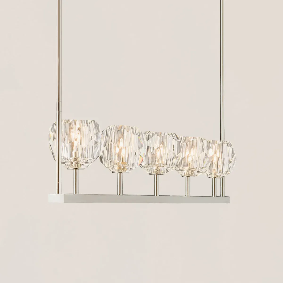 Boule De Crystal Linear Chandelier-VaseLamps