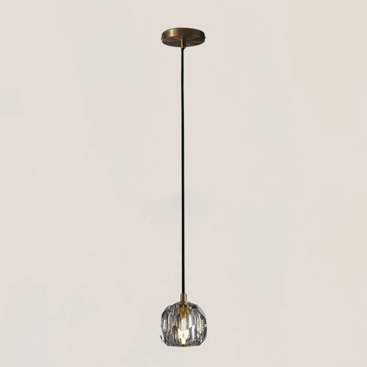 Boule De Crystal Glass Cord Pendant-VaseLamps