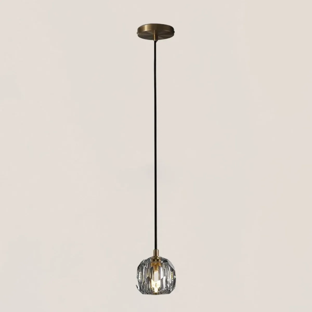 Boule De Crystal Glass Cord Pendant-VaseLamps