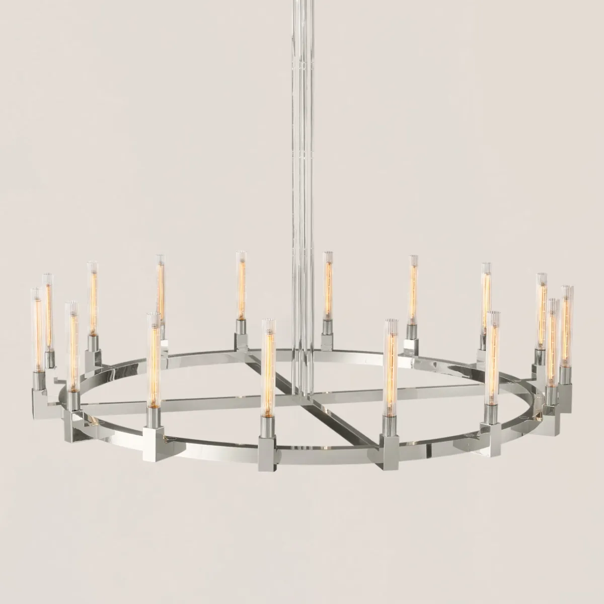 Cannele Glass Round Chandelier-VaseLamps