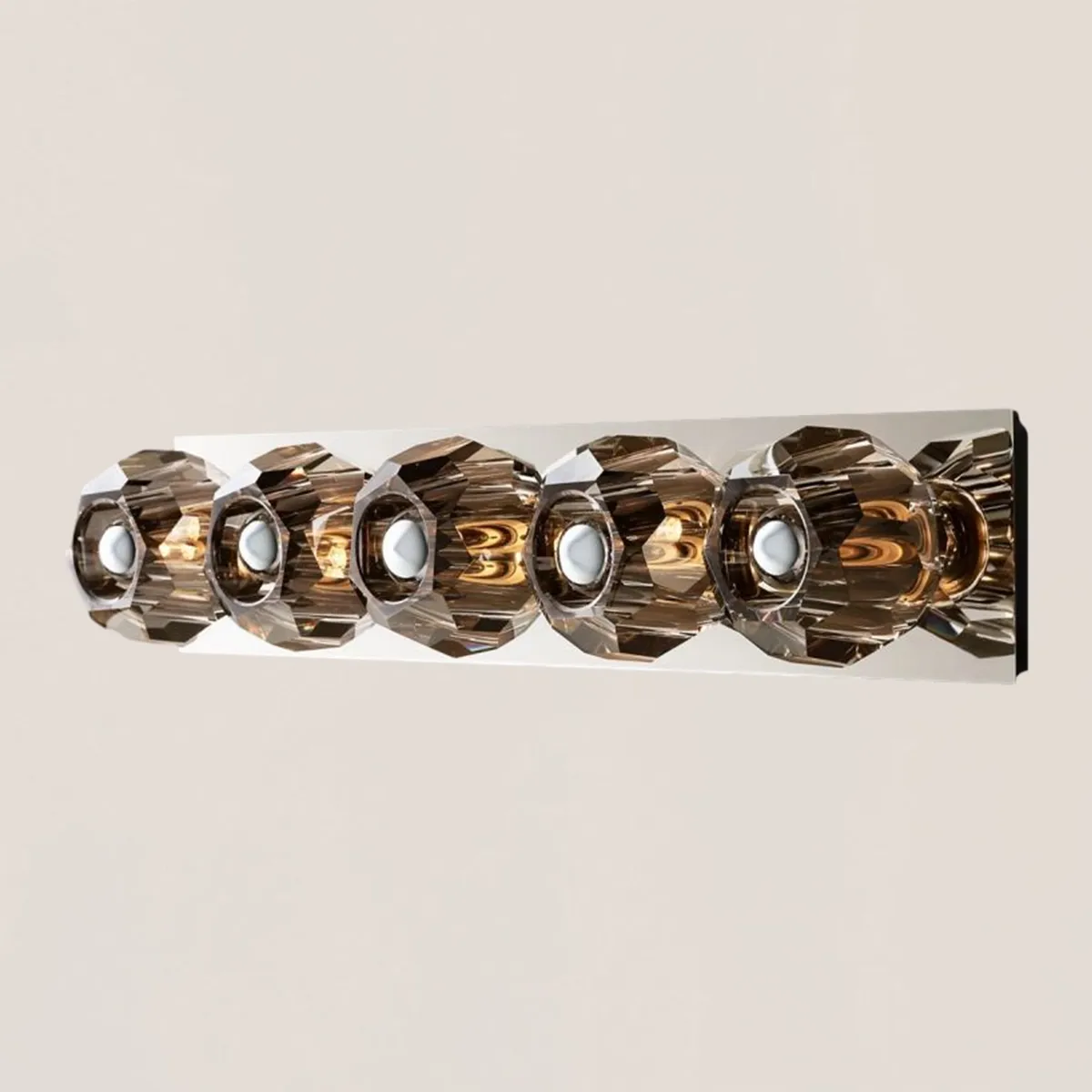 Boule De Smoke Crystal Linear Grand Wall Sconce-VaseLamps