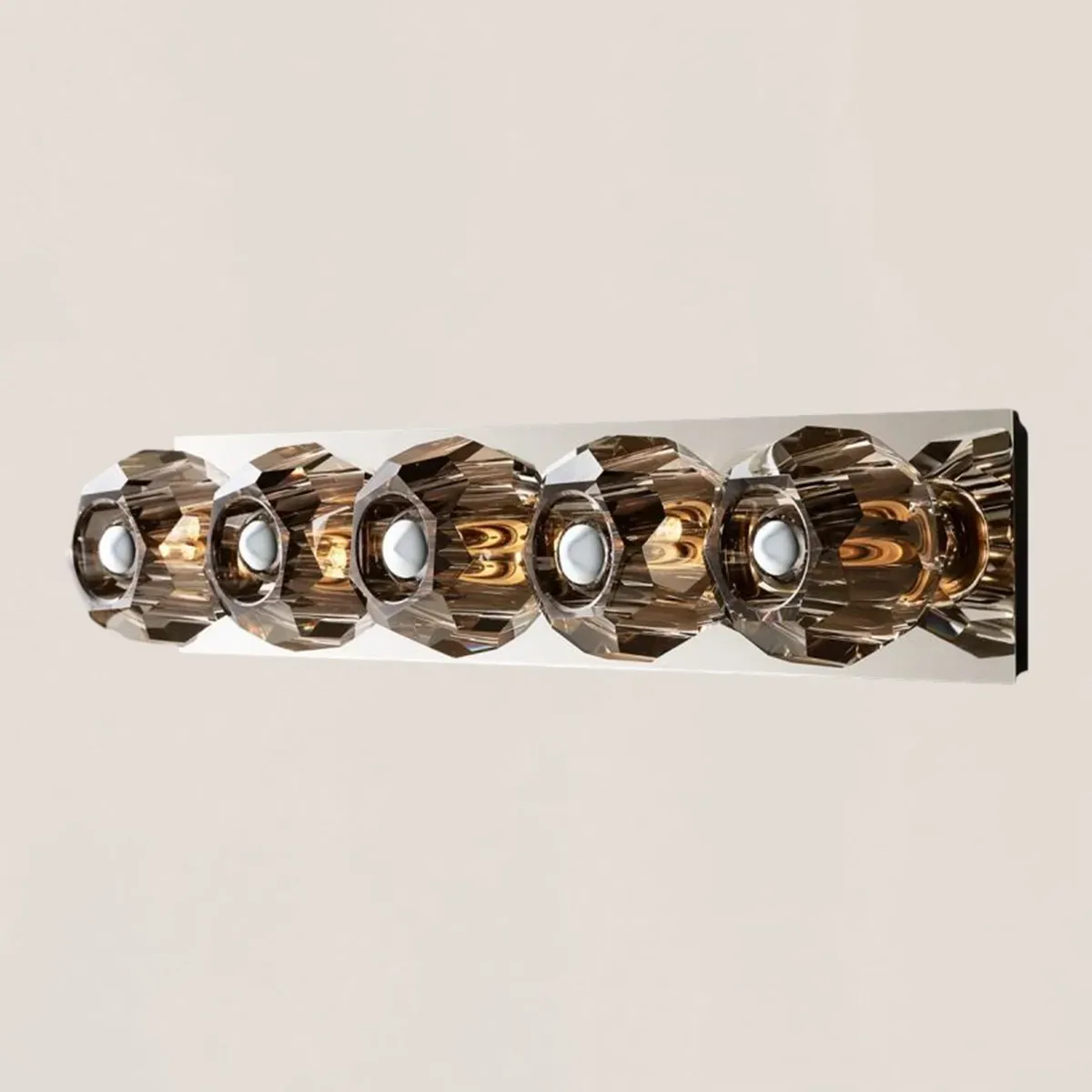 Boule De Smoke Crystal Linear Grand Wall Sconce-VaseLamps