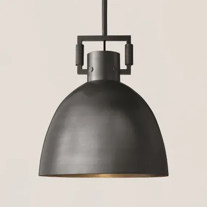 Machinist Metal Cloche Pendant-VaseLamps