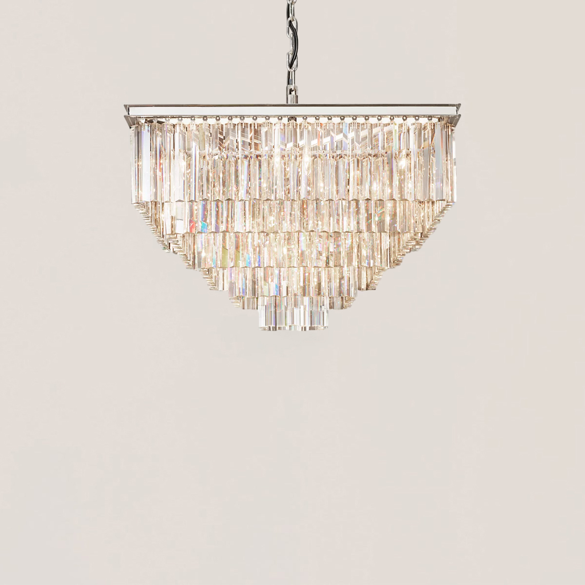 1920s Odeon Square Chandelier-VaseLamps