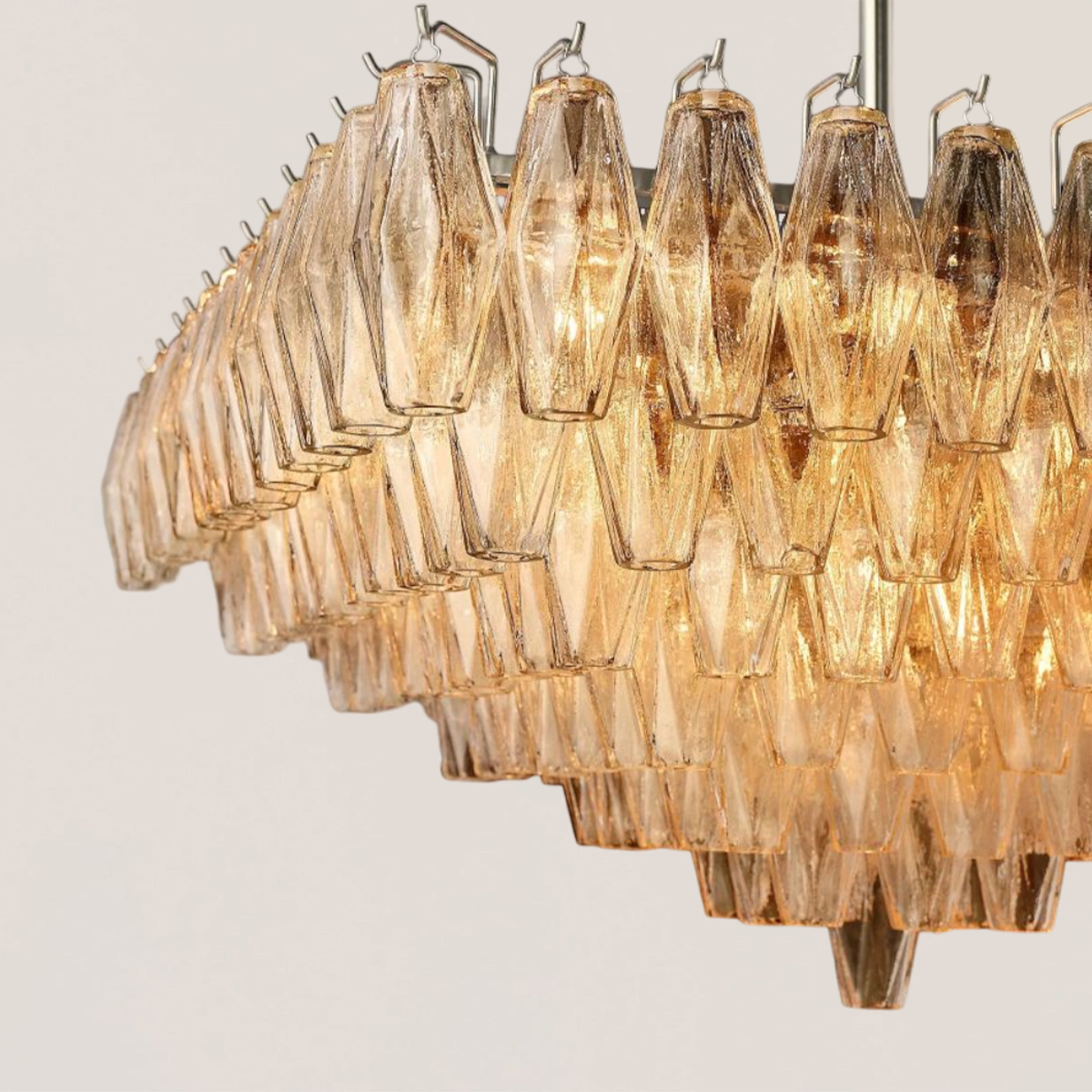 Chiara Clear Glass Square Chandelier-VaseLamps
