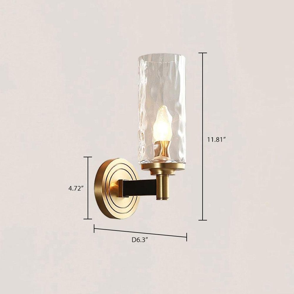 VASELAMPS - Modern Cylindrical Glass Wall Sconce-VaseLamps