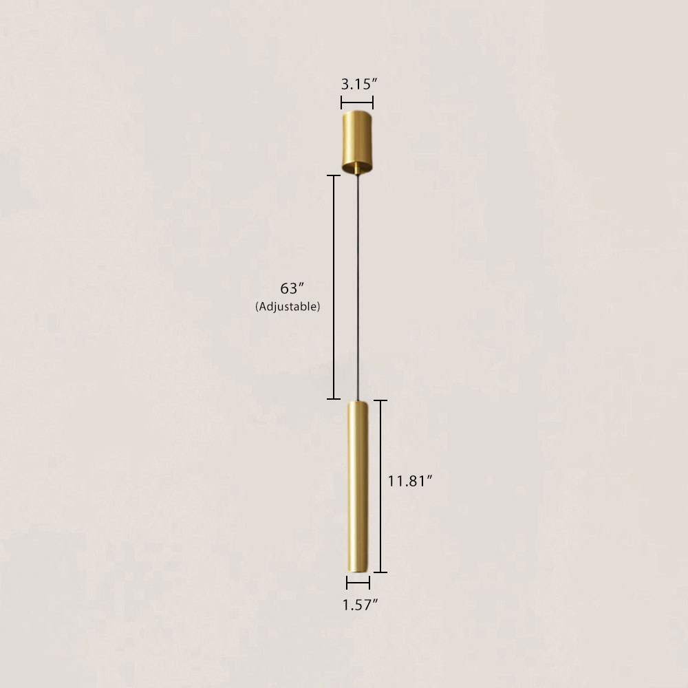 VASELAMPS - Modern Minimal Brass LED Pendant Light-VaseLamps