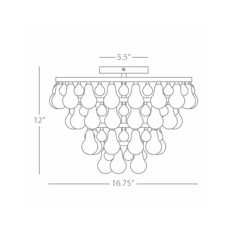 Robert Abbey Bling Round Flushmount-VaseLamps