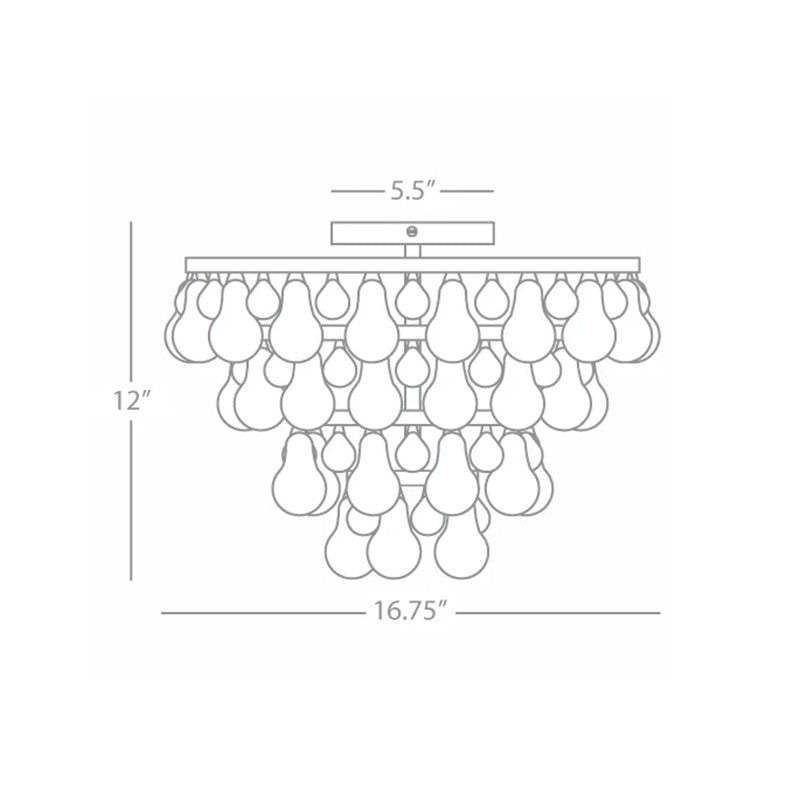 Robert Abbey Bling Round Flushmount-VaseLamps