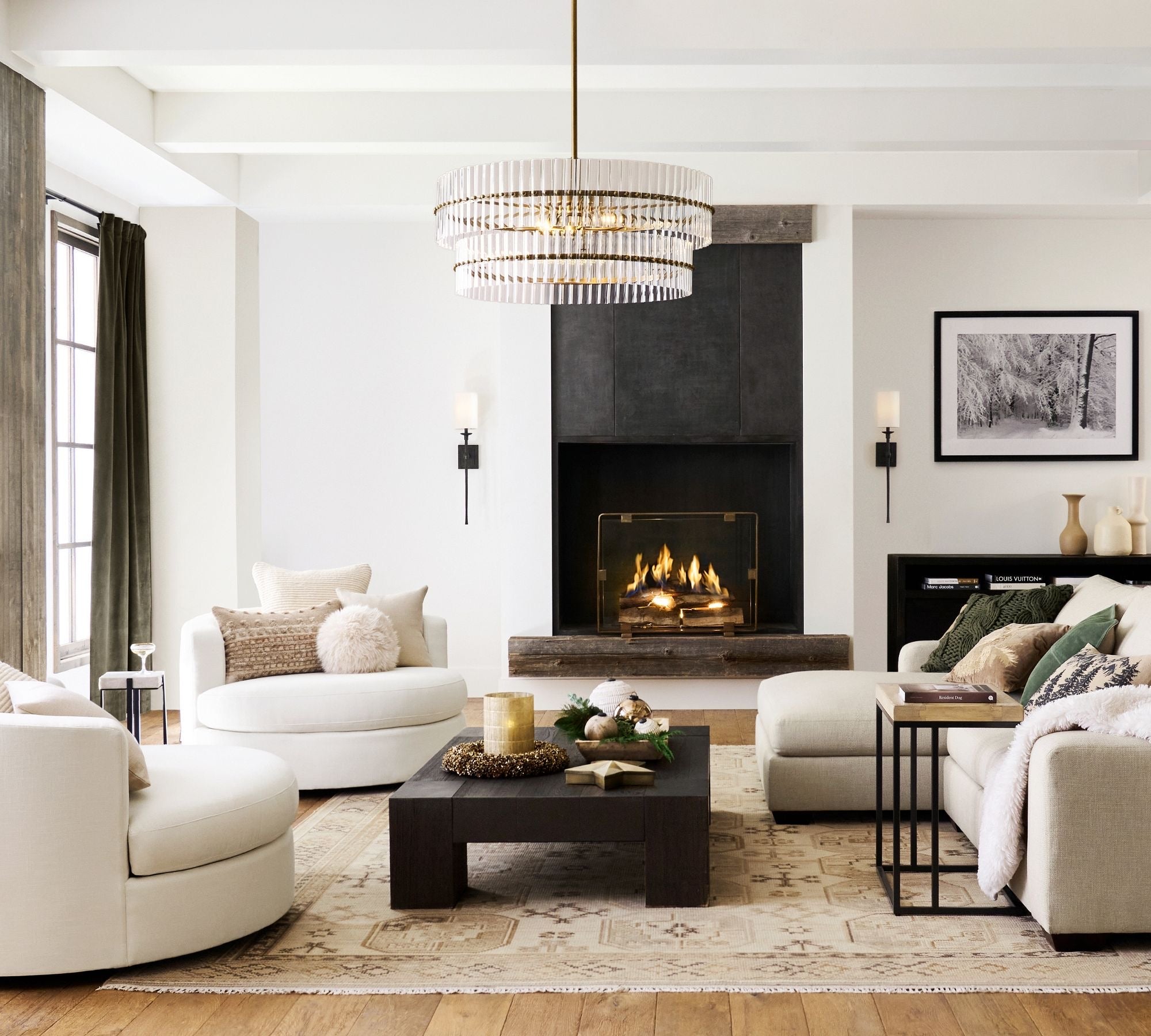 Molly Crystal Round Chandlier-VaseLamps