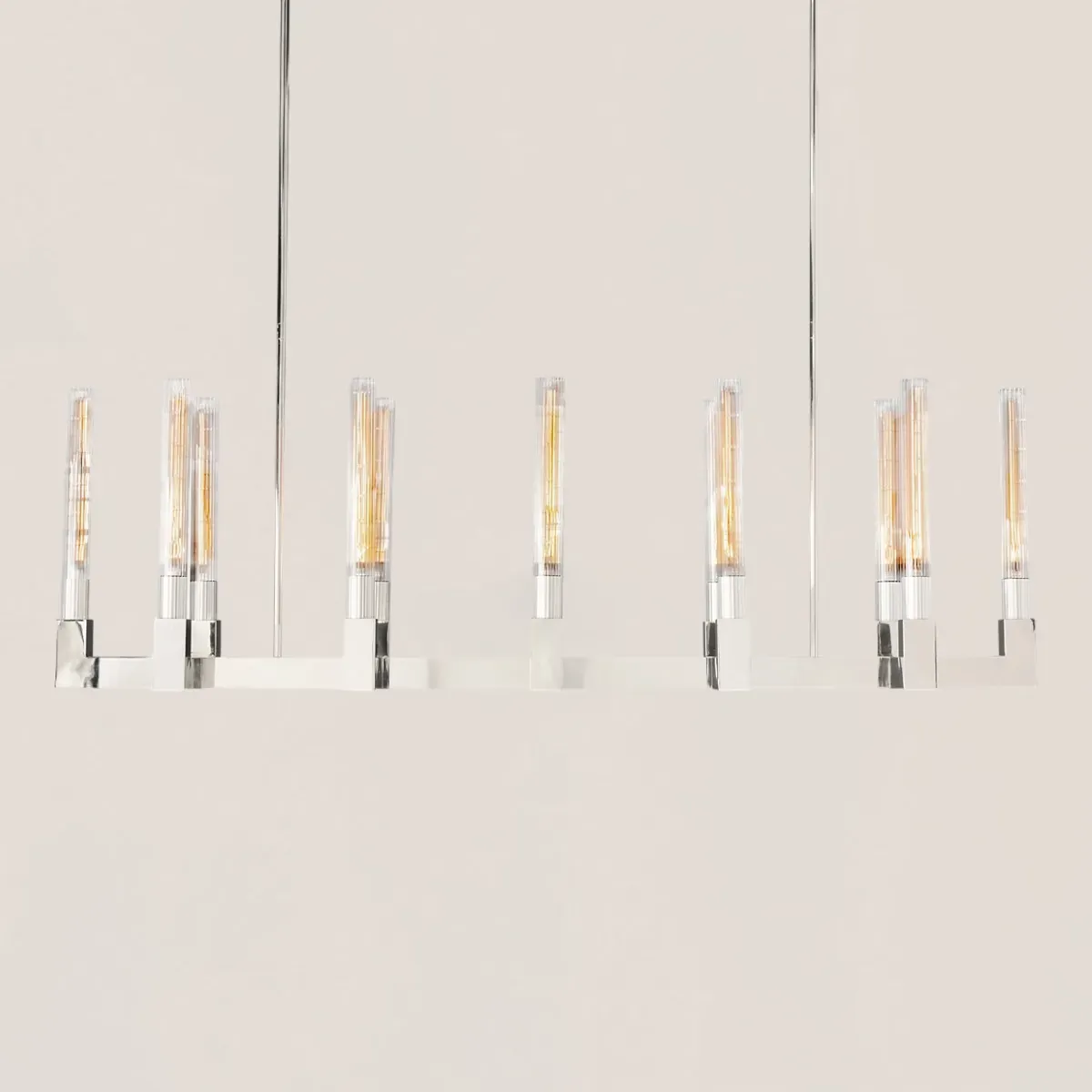 Cannele Glass Linear Chandelier-VaseLamps